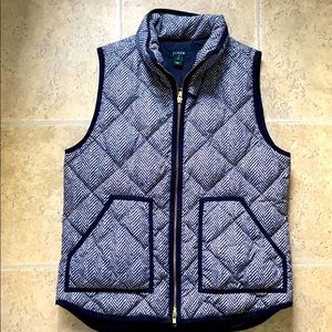 Jcrew white and black vest